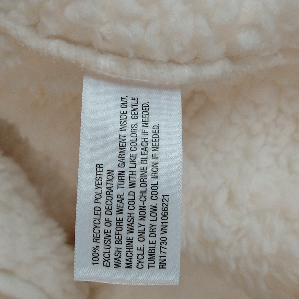 NEW! Men's Faux Shearling Sherpa Half Zip-Up Sweatshirt Pullover, White - Picture 10 of 14